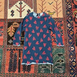 Stella McCartney Kids Denim Heart Dress, Size 6 years